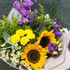 Sunflower and Purple 