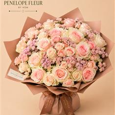 Luxe Blush Mondial Rose bouquet 